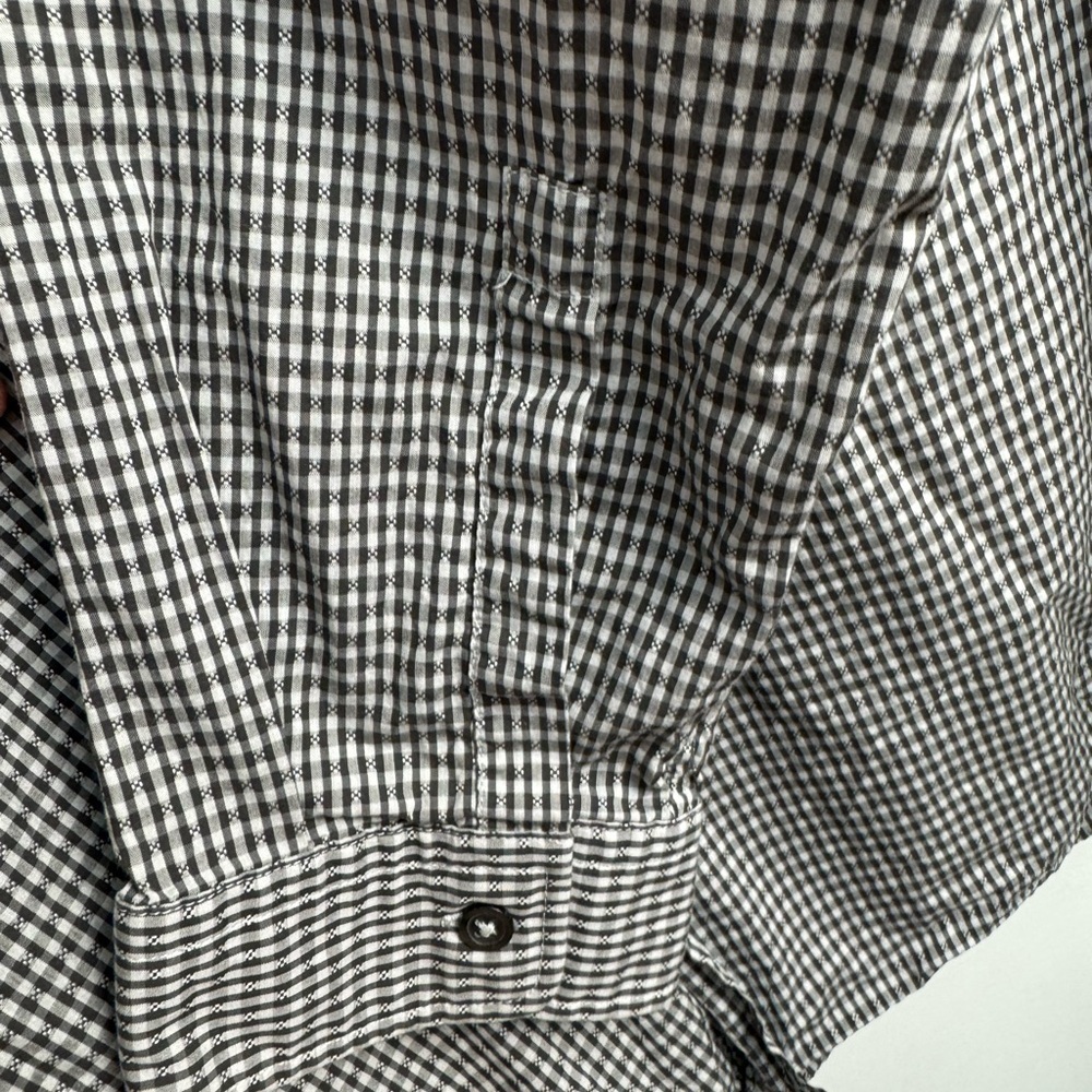 Hugo Boss Men's Regular Fit Lorenzo Button Down Shirt Black and Gray Size XL - Picture 6 of 8
